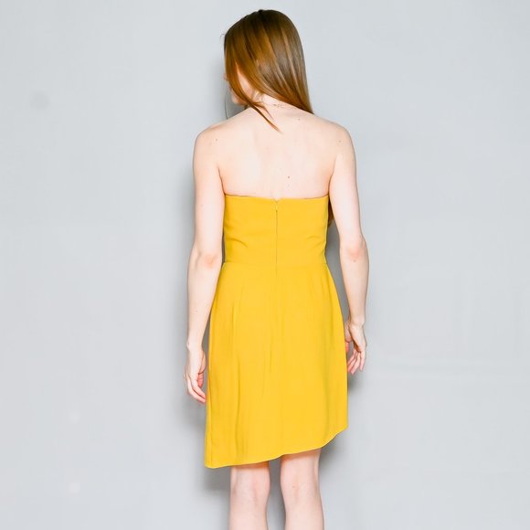 AMANDA UPRICHARD Yellow Strapless Mini Dress - Picture 5 of 8